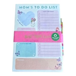 Clementine Notepad Set Pen Mom Boss Tasks & To Do's Best Ever Daily Goals